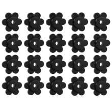 20pcs Garden Flag Rubber Stoppers, Anti-Wind Flower Shape Pole Stop Clip for Yard Lawn Indoor & Outdoor