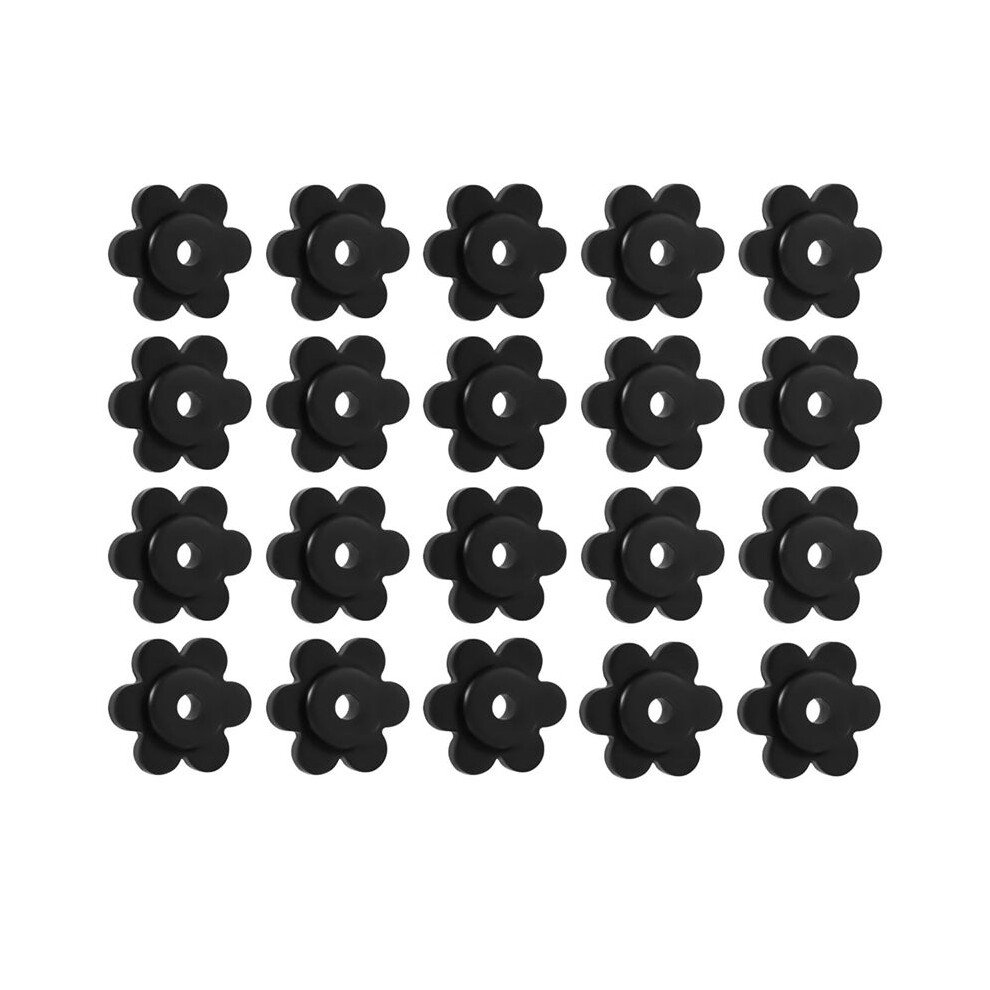 20Pcs Garden Flag Rubber Stoppers, Anti-Wind Flower Shape Pole Stop Clip For Yard Lawn Indoor & Outdoor 4713633449615