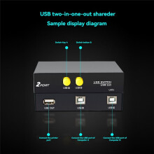 2-Port USB 2.0 Sharing für  Switcher 2 in 1 Out USB Print Sharer für PC Scanner Drucker Laptop Desktop-Computer