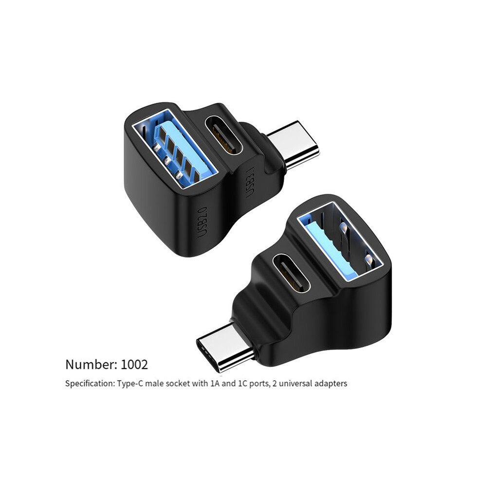 2Pcs 180 Degree Usb-C Adapter For Dual Usb-C 20Gbps 8K 60Hz Pd 140W Connector For Ally 6032906965774