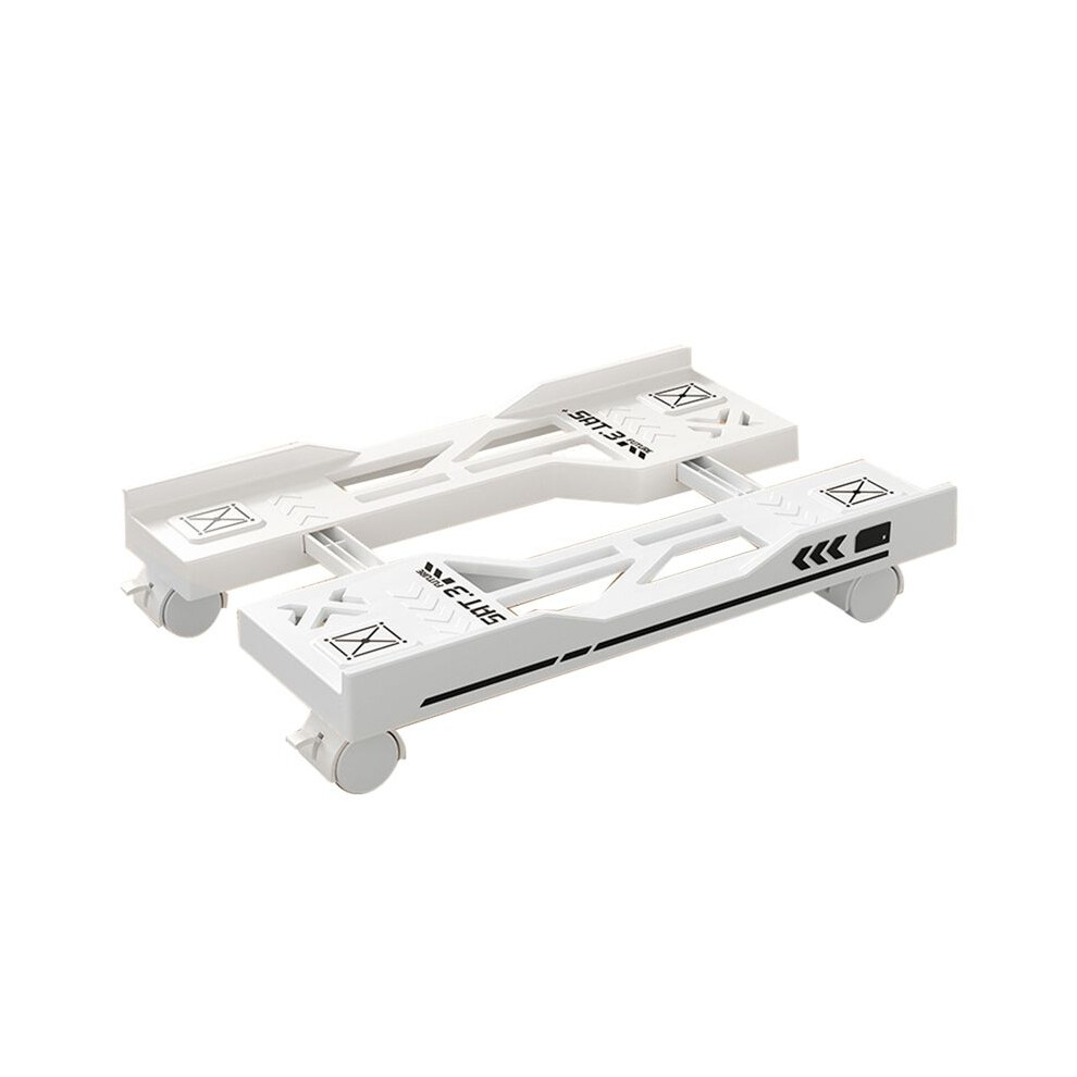 Adjustable Computer Host Bracket Mobile Pc Holder Cart Computer Tower Stand White 4711505035300