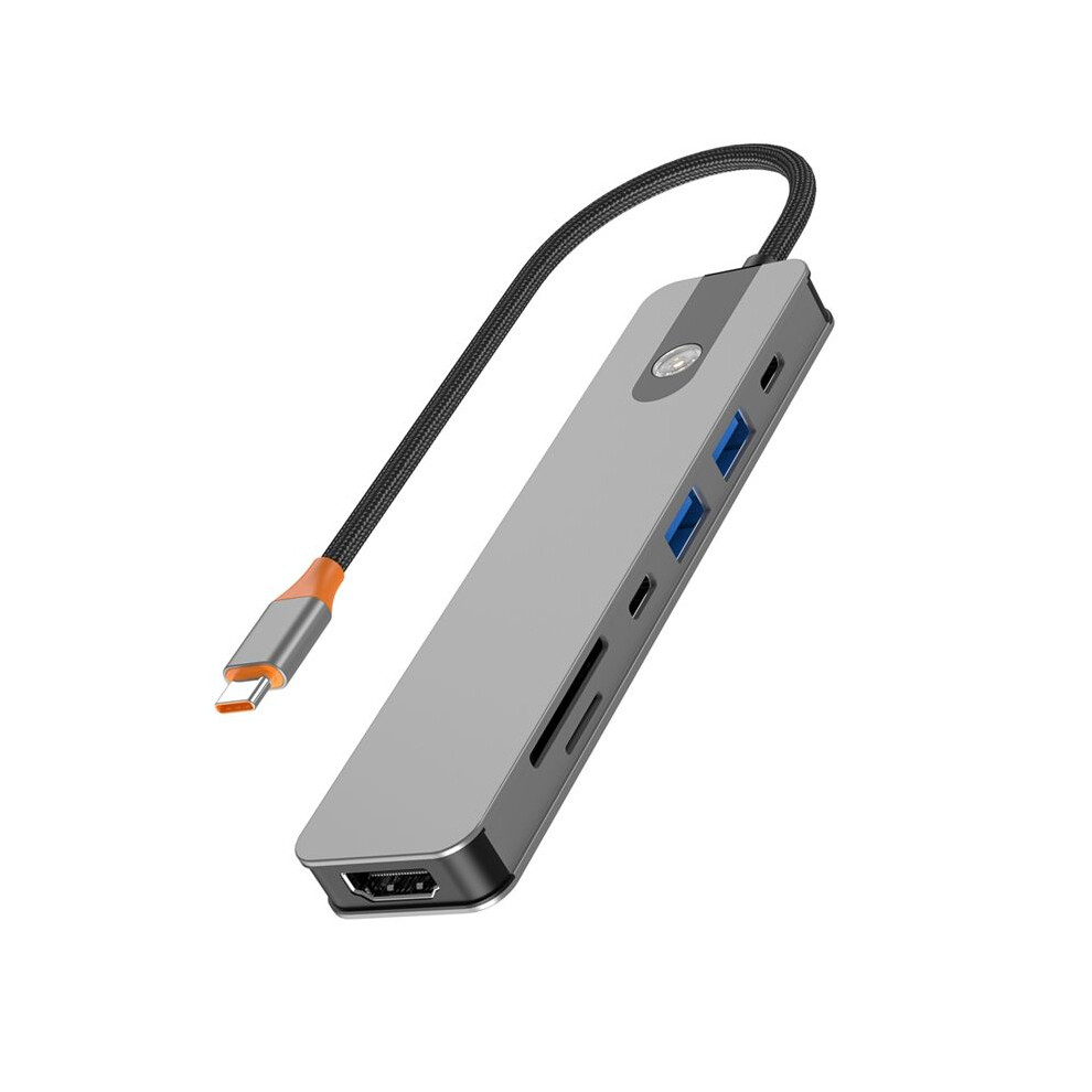 7-In-1 Usb-C Hub Type-C Splitter 4K Docking Station -Compatible Usb3.0 Pd /Tf For Laptop 4712923683869