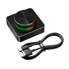 Anpassbarer USB-Lautstärkeregler-Controller für PC-Computerlautsprecher, Audio-Lautstärkeregler, LED-Effekt, Plug-And-