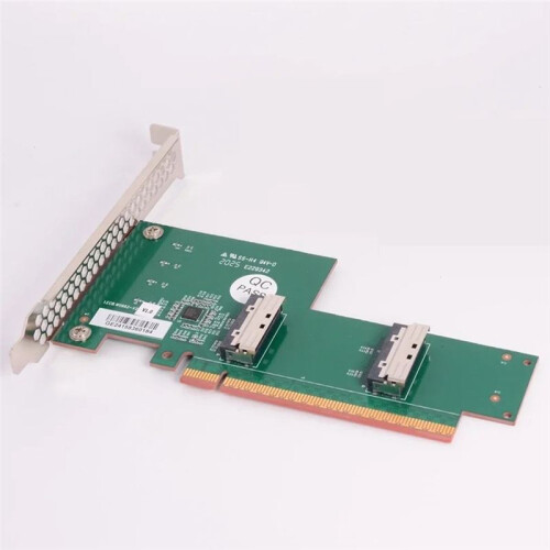 PCIe 5.0 16x Till MCIO Split Adapterkort GPU Grafikkort Extern GPU Expansionsadapter Förlängare för Servermoderkort 1