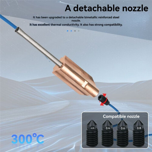 Quick Release Nozzle for Flashforge AD5X 0.4MM Extruder High Thermal Conductivity Heater Block Hot End Print 1