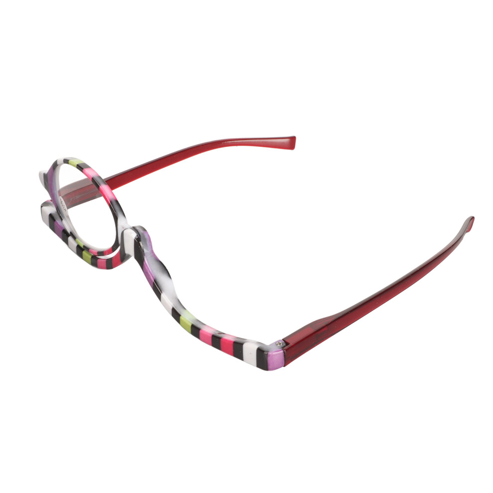 Rotating Magnifying Makeup Reading Glasses +3.00 Plastic Frame for Performance Party