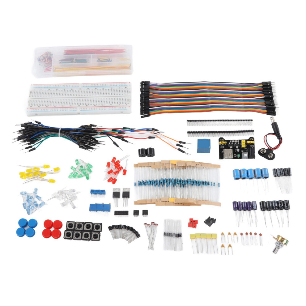 Electronics Components Assortment Kit With Power Module, Resistors, Capacitors 4941370928074