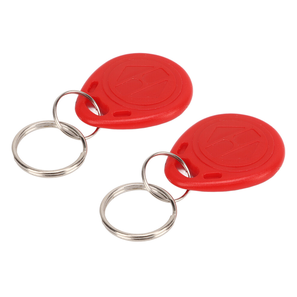 Red 100PCS RFID Fobs 125KHz - Durable Waterproof Door Entry Tokens