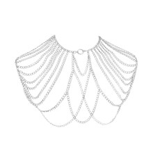 Collier d'épaule à pampilles en métal pour hommes, fait à-Argent