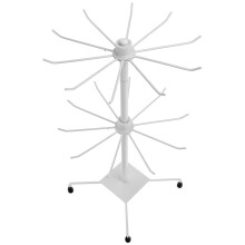 2Stk Metall Schmuck Organizer Weiß Rotierender Schmuckständer