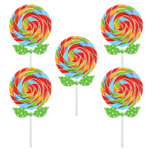 10St Lolly Swirl Ornamenten Voor Verjaardags- En Kerstdecor