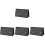 4St Plastic Posterhouder Zwart, Compacte Displaystandaard Voor Bureau 4
