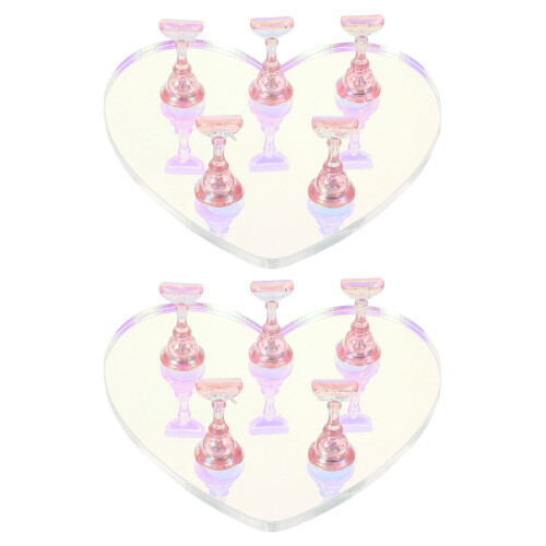 4Sets Roze Displayhouder Acryl Met Magnetische Oefenstand