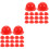 80St Mini Bouwhelmen Rood Plastic Voor Pet En 5
