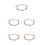 5Pz Boho Con Perline in Legno Corda Intrecciata Marrone 5