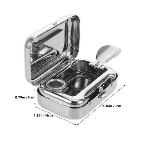 2St Rvs Mini Asbak Winddicht Voor Thuis Camping Patio 2
