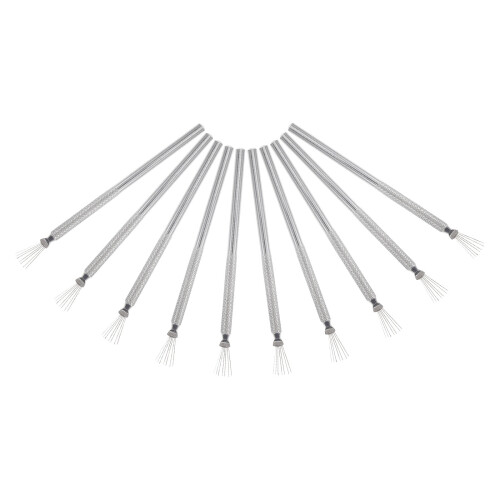 20Pz Nail Art Acciaio Manicure Argento 2