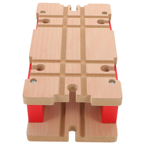2Pz Ferrovia Legno Doppio Strato Adattatori Giochi