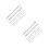 20Pz Nail Art Acciaio Manicure Argento 9