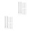 20Pz Nail Art Acciaio Manicure Argento 4