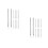 20Pz Nail Art Acciaio Manicure Argento 5
