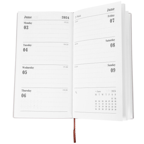 5Pz Notebook Agenda 2024 Rosa Pu+carta Planner Per Studenti 1