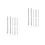 20Pz Nail Art Acciaio Manicure Argento 7