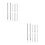 20Pz Nail Art Acciaio Manicure Argento 10