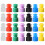 200Pz Tappi in Per Laboratorio Provette Colorate 3