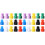 200Pz Tappi in Per Laboratorio Provette Colorate 6