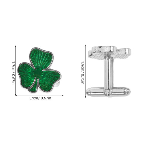 2 Ierse Cufflinks Klavergeluk Passende 1