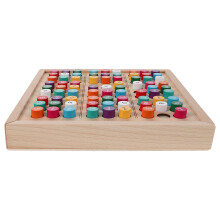 1Zest Drewniana Gra Sudoku Z Szufladą Wielokolorowa Dla Dzieci