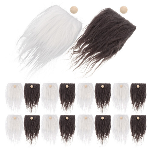 24Sets Weihnachts Bart Mit Holzperlen Polyester Bastelset Bunt