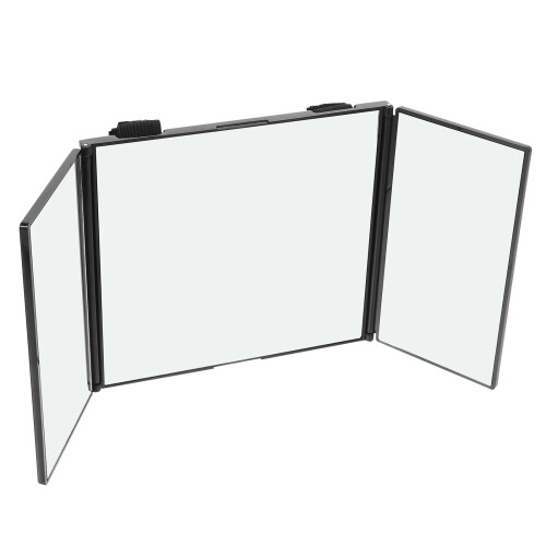 2Szt Składane Lusterko Samochodowe Na Daszek ABS Czarne 1