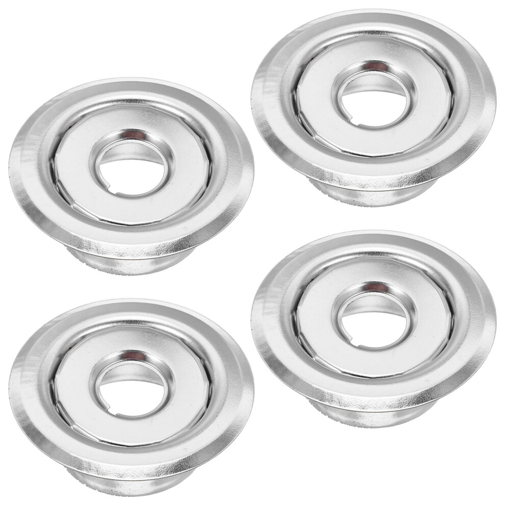 8Pcs Fire Sprinkler Cover Plates Iron Silver Heat Resistant Trim Rings 3603614963357