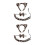 2Conjuntos Conjunto Fantasia Leopardo Com Tiara E 6