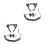 2Conjuntos Conjunto Fantasia Leopardo Com Tiara E 8