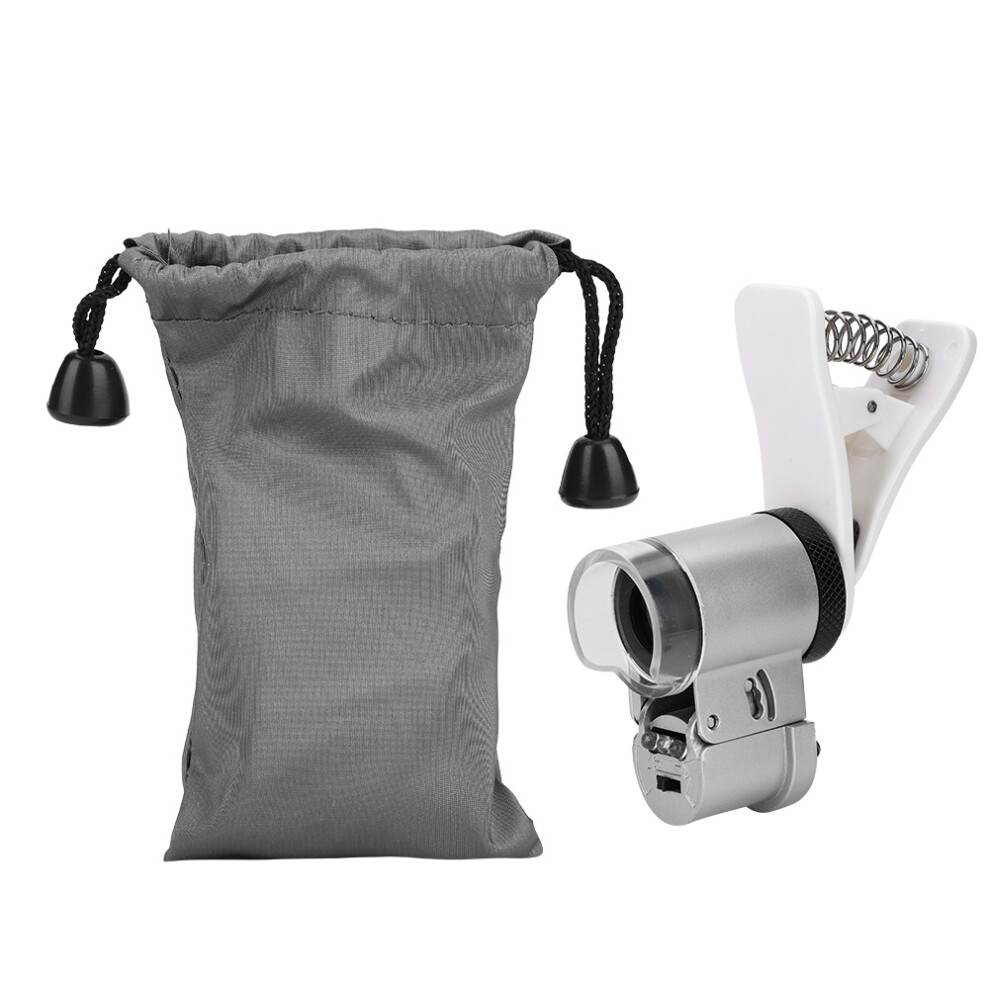 Uv Led Printing Engraving Adjustable Clamp Pocket Magnifier Cellphone Clip Microscope Illumination Stable Installation Rotary Switch Light 9138057350111