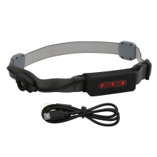 Ultrahelle, wiederaufladbare Stirnlampe mit breitem LED-Lichtkegel, COB-Taschenlampe zum Wandern, Laufen und Campen, USB-betriebene, wasserdichte
