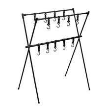 Aluminum Alloy Tripod Portable Outdoor Hanging Rack Foldable Camping Gear Organizer Versatile Storage Solution For Patio Garden Camping Hiking Travel