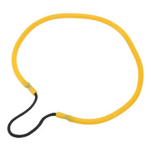 Lanciaasto da pesca con asta, fionda e banda in lattice da 5x10mm per pesca, colore giallo