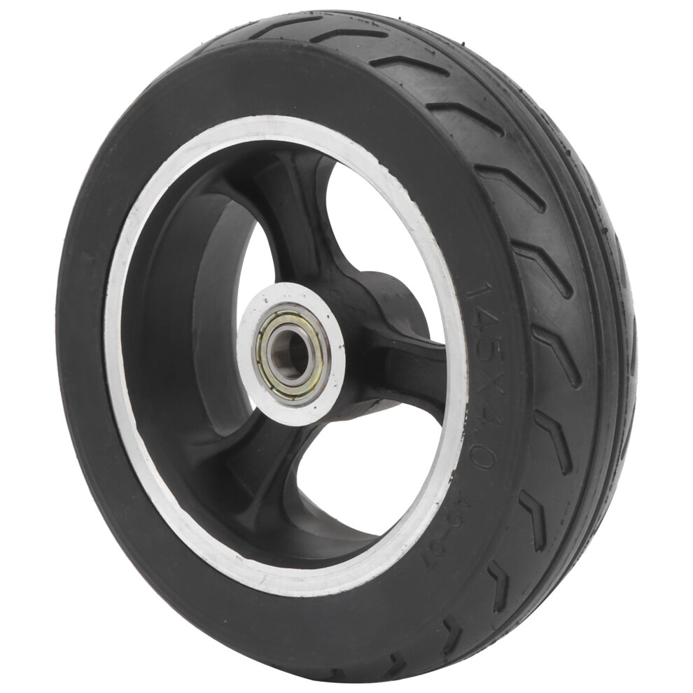 Electric Scooter Tires, Rubber Solid Tire 6 Inch Non-Inflatable Durable Shock Absorption Replacement Wheel Set With Alloy Rim For Smooth Urban Commute 9463374910060