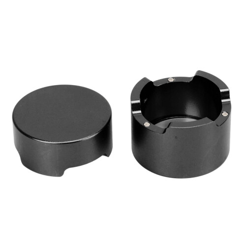 Premium Black Round Billiard Chalk Box - Easy Pocket Storage Solution