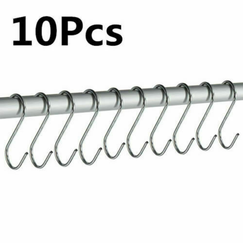 Heavy Duty S Hooks, Stainless Steel Hanging Hooks For Kitchen Pot Racks, Rust Resistant S Shaped Storage Hangers For Utensils, Towels, Garden Tools, 9169997245458