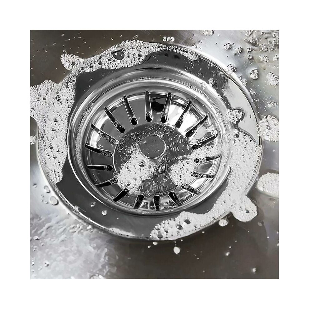 Stainless Steel Strainer, Deep Basket Design Sink Waste Plug For Universal Kitchen Sink Fit, Filter Drain Stopper For Clog Prevention 9169997245090