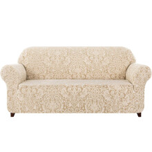 Furniture Protector Universal Couch Covers, Stretch Jacquard Damask Slipcover Form Fit, Elegant Design for Living Room Decor, Soft Fabric Non-Slip