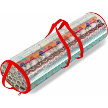 Transparent förvaringspåse för omslagspapper, kristallklar PVC-organisatör med full synlighet, lätt och vikbar design, vattentät rivbar