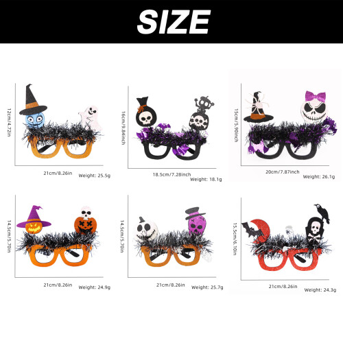 Λαμπερά γυαλιά ηλίου για το Halloween για όλες τις ηλικίες, ρεαλιστικά πλαίσια με 1
