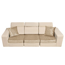 Multiple Color 3 Sofa Cover 2 Pillow Cover Set-champagne