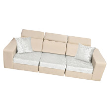 Meerdere kleuren 3 bankhoezen 2 kussenslopen set decoratie-Wit